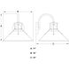Canton LED 11 inch Matte Black and White Outdoor Wall