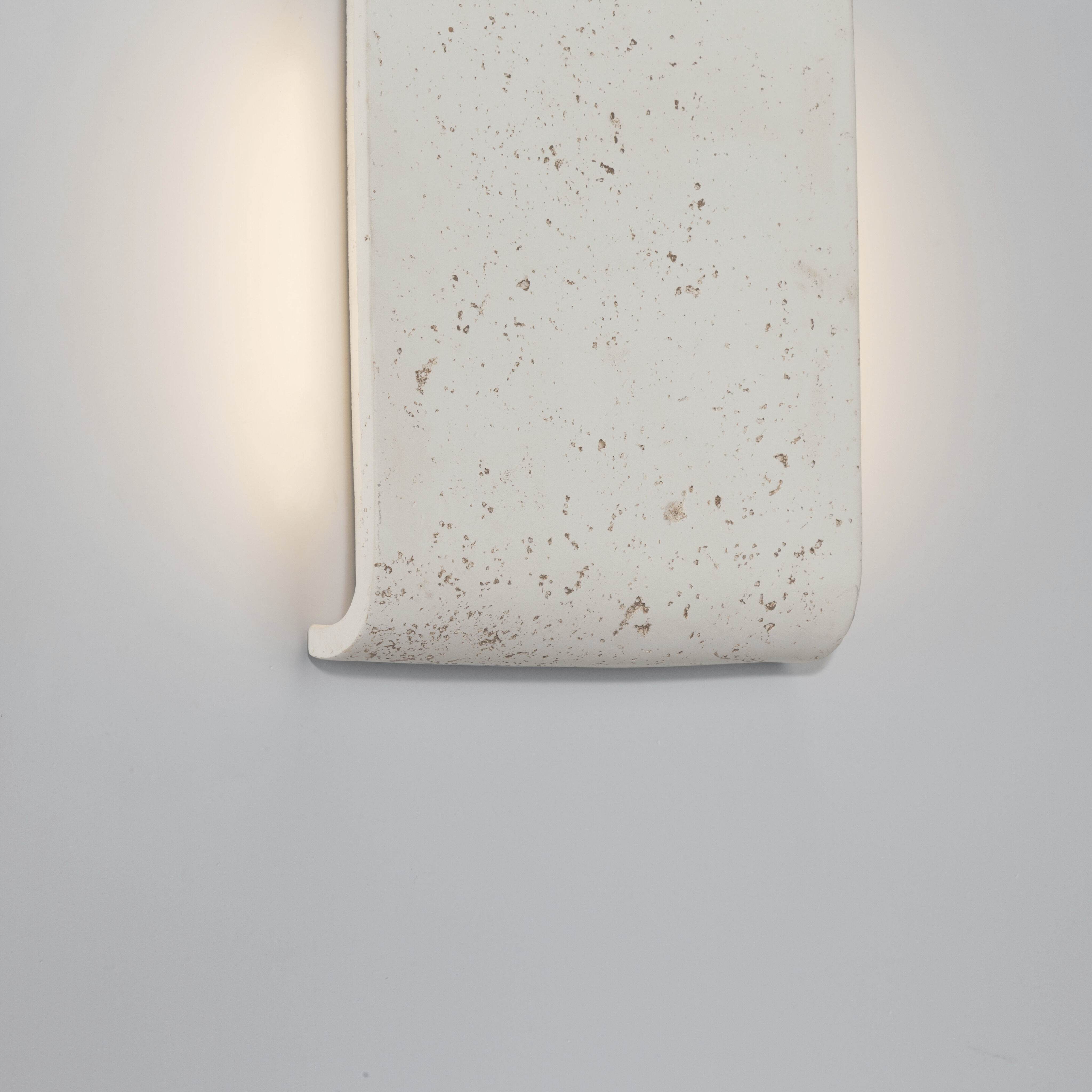 Stela 1 Light 6.25 inch White Travertine Outdoor Wall Light