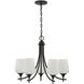 Octave 5 Light Matte Black Chandelier Ceiling Light, Essentials