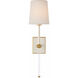 Julie Neill Lucia LED 5.5 inch Matte White and Crystal Cordless Sconce Wall Light