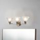 Lemoine 3 Light 24.5 inch Silver Leaf Bath Bar Wall Light