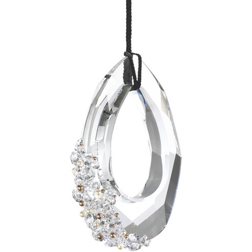 Forever Trinity LED 3.5 inch Polished Chrome Pendant Ceiling Light in Black Rope, Black Rope