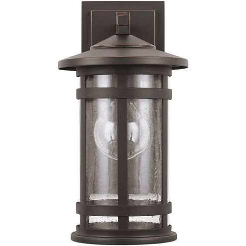 Mission Hills 1 Light 14 inch Oiled Bronze Outdoor Wall Lantern