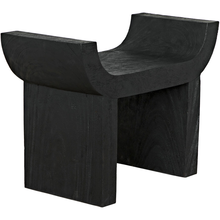 Kazuo 19.5 inch Burnt Black Stool