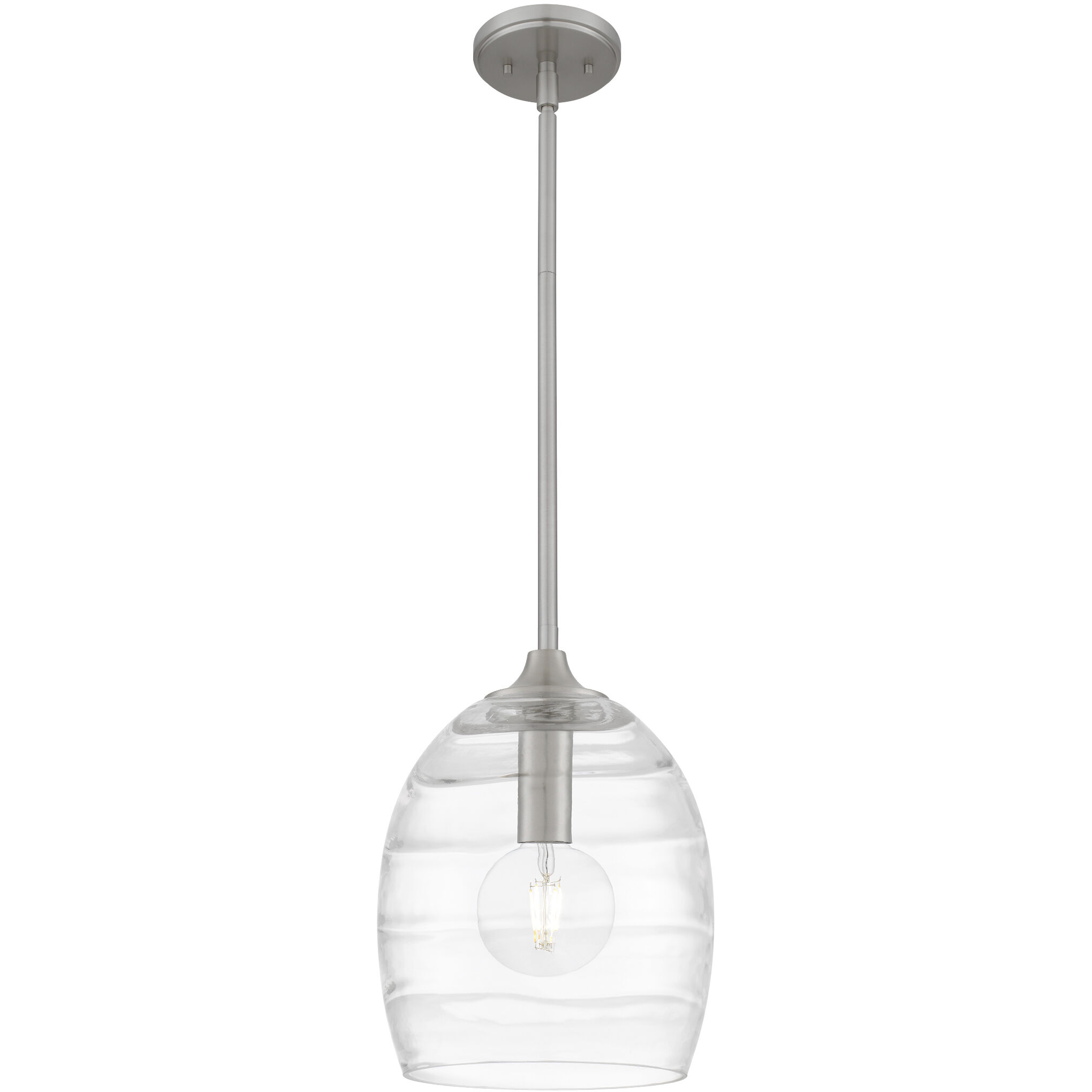 Lucy 1 Light 10 inch Brushed Nickel Mini Pendant Ceiling Light