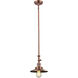 Franklin Restoration Railroad LED 8 inch Antique Copper Mini Pendant Ceiling Light, Franklin Restoration