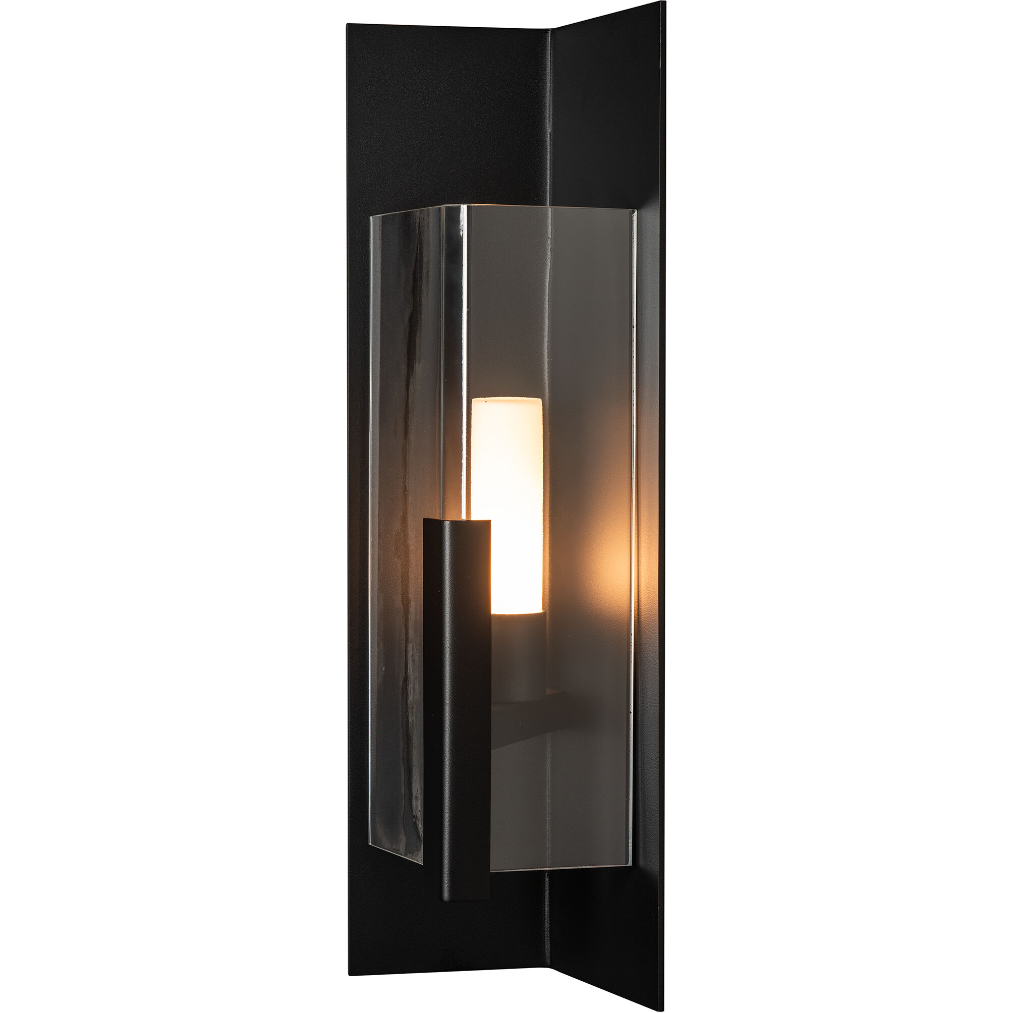Summit 1 Light 27.3 inch Coastal Black Outdoor Sconce in Clear, Medium