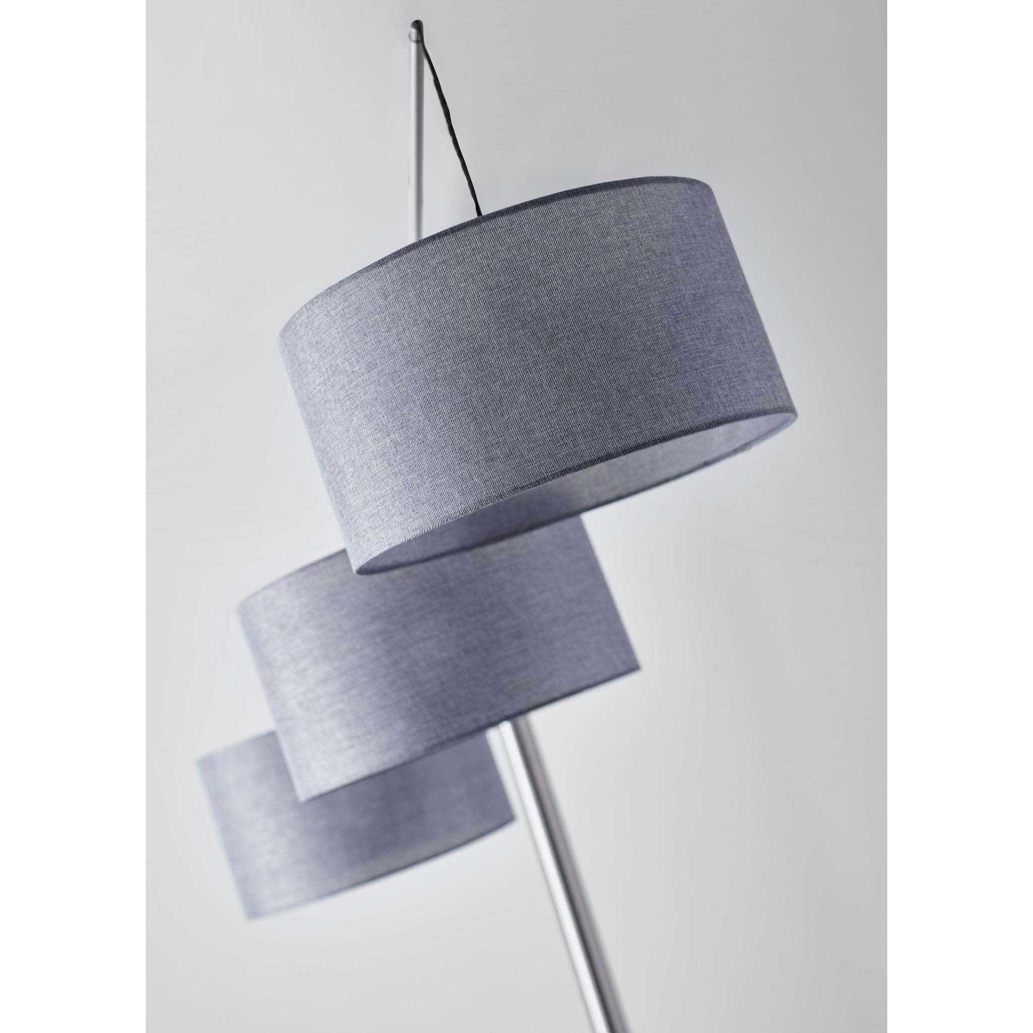 Wellington 91 inch 100.00 watt Satin Steel Arc Lamp Portable Light 