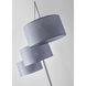 Wellington 91 inch 100.00 watt Satin Steel Arc Lamp Portable Light 