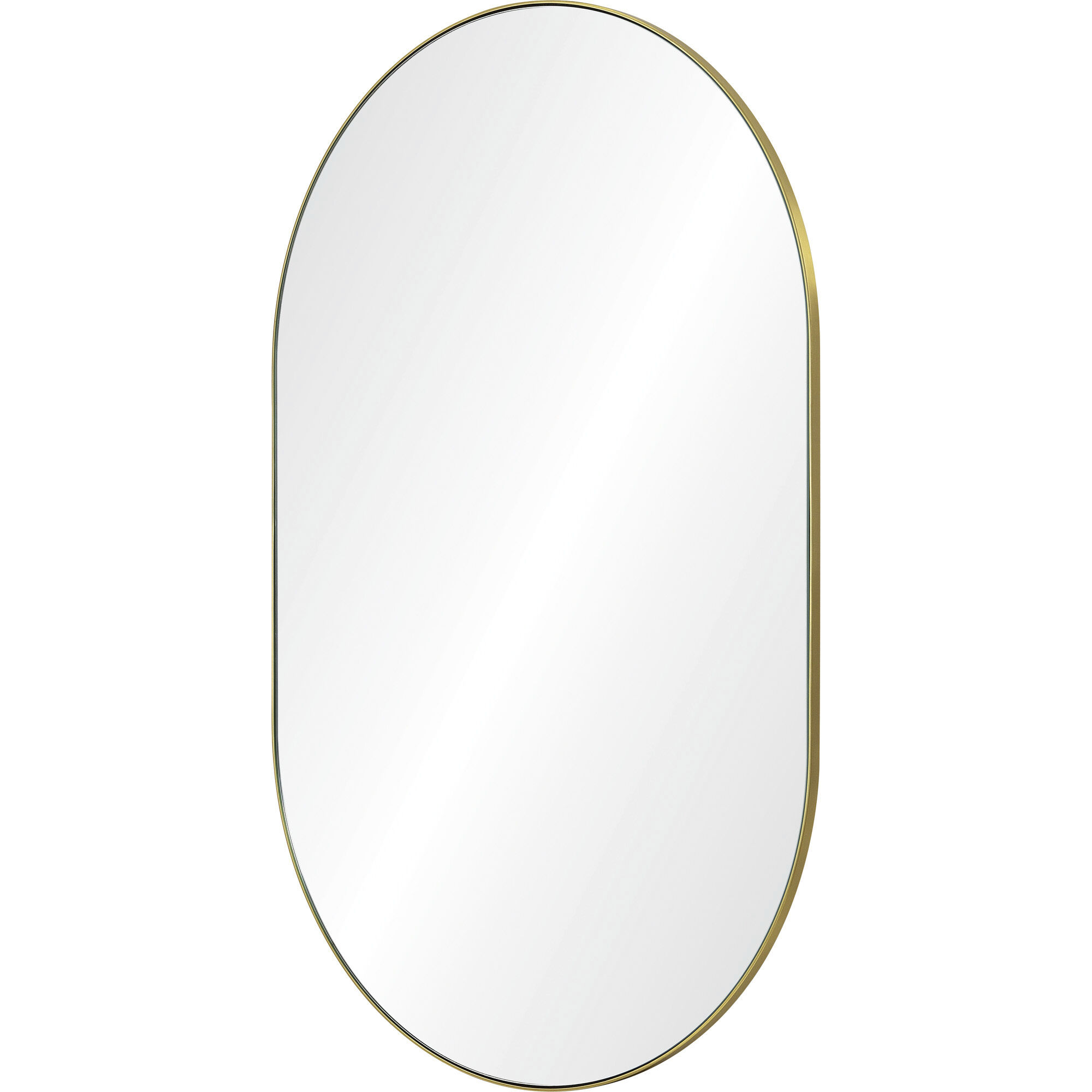 Beckah 40 X 26 inch Satin Brass and Clear Mirror