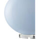 Laconia 30.5 inch 150 watt Light Blue and Clear and Polished Nickel Table Lamp Portable Light