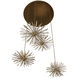 Palisades Ave. 34 Light 72 inch Aged Brass with Champagne Glass Chandelier Ceiling Light