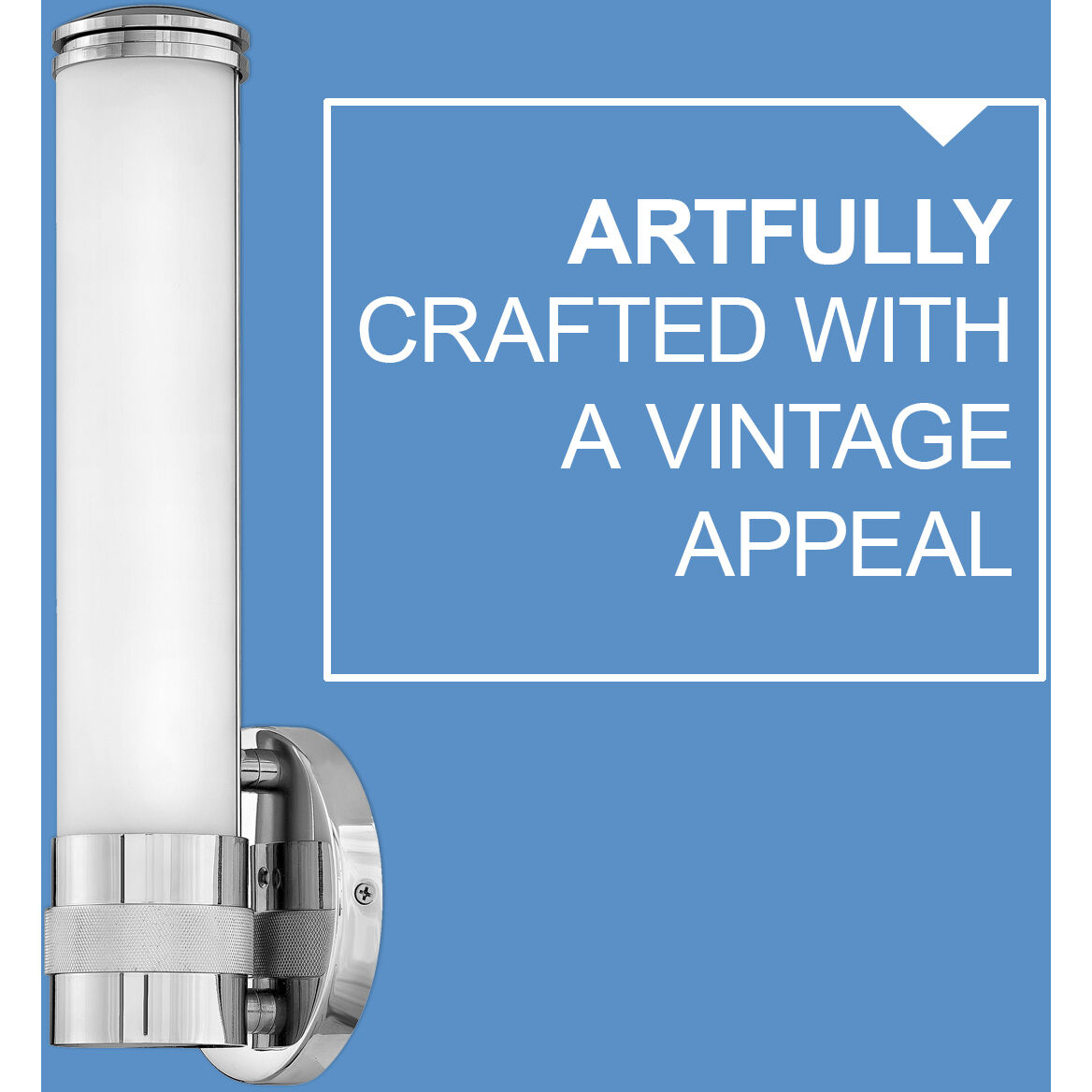 Remi LED 24 inch Chrome Vanity Light Wall Light, Vertical