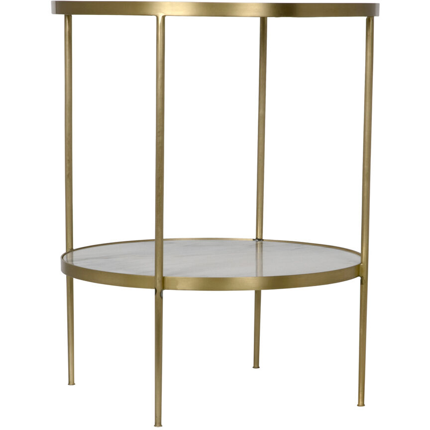 Rivoli 30 X 25 inch Antique Brass Side Table