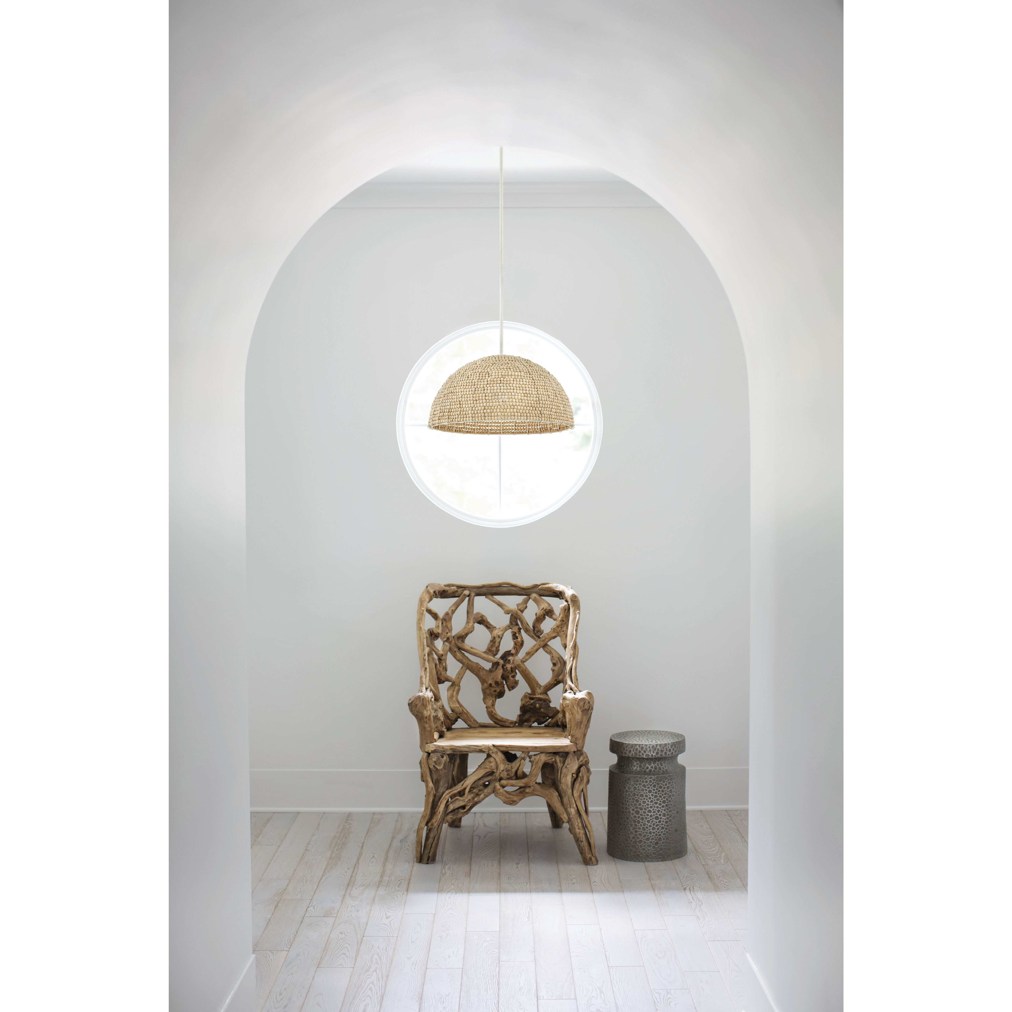 Dalia 3 Light 35 inch Textured Plaster Chandelier Ceiling Light, Drum