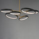 Hoopla LED 47.25 inch Black and Gold Single Pendant Ceiling Light in Black/Gold