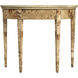 Hampton Demilune Light Burl 36" Console Table in Light Brown