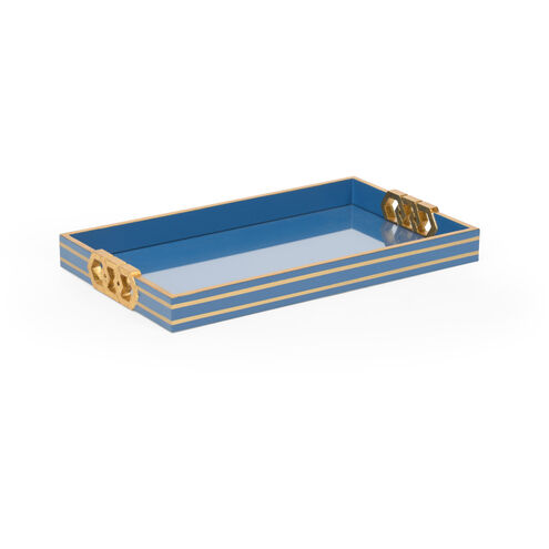 Shayla Copas Blue/Gold Leaf/Clear Tray