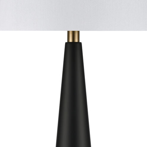 Case In Point 35 inch 150.00 watt Matte Black with Aged Brass Table Lamp Portable Light