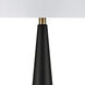 Case In Point 35 inch 150.00 watt Matte Black with Aged Brass Table Lamp Portable Light