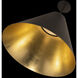 Taper LED 22 inch Bronze and Gold Leaf Pendant Ceiling Light