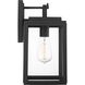 Grandbury 1 Light 14 inch Textured Black Outdoor Wall Lantern, with DURASHIELD, Medium