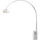 Iconic 95 inch 14 watt Satin Nickel and White Arc Floor Lamp Portable Light