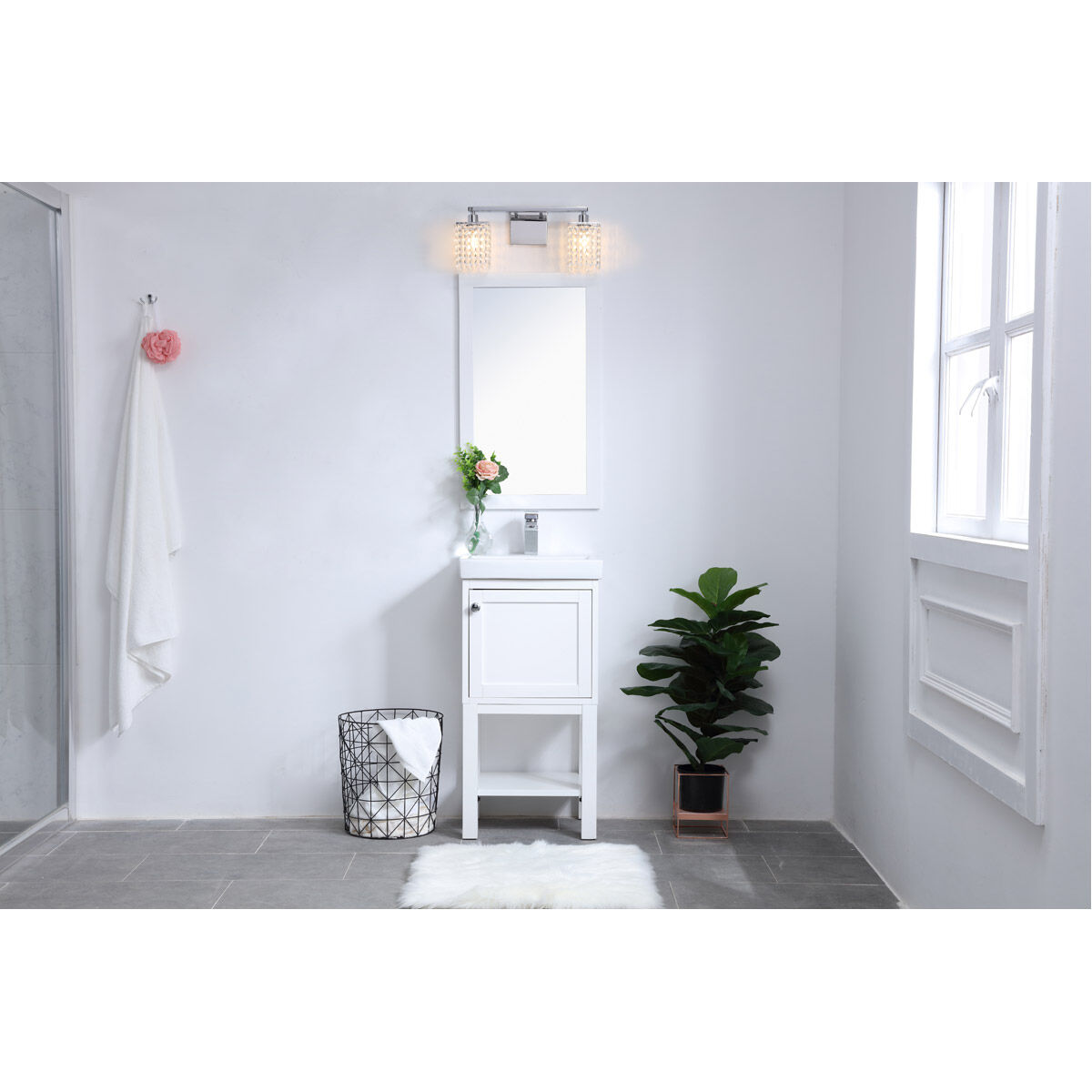 Phineas 2 Light 18 inch Chrome Wall sconce Wall Light