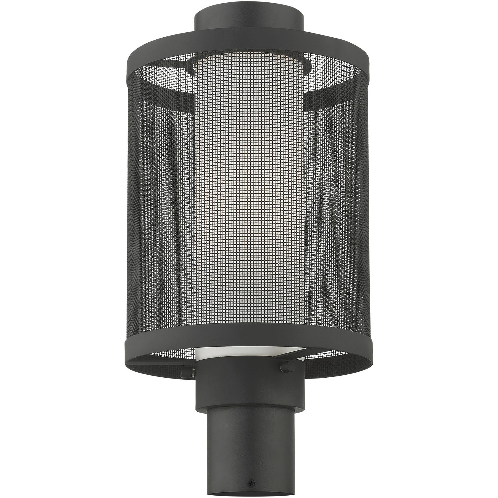 Nottingham 1 Light 18 inch Textured Black Outdoor Post Top Lantern