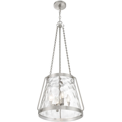 Crawford 4 Light 18 inch Satin Nickel Pendant Ceiling Light