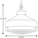 Loftin 1 Light 14.75 inch Brushed Nickel Pendant Ceiling Light