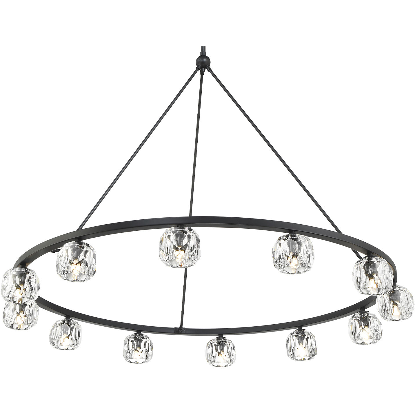 Aragon 12 Light 48 inch Matte Black Chandelier Ceiling Light