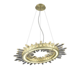 Aspen LED 27 inch Brushed Brass Chandelier Ceiling Light