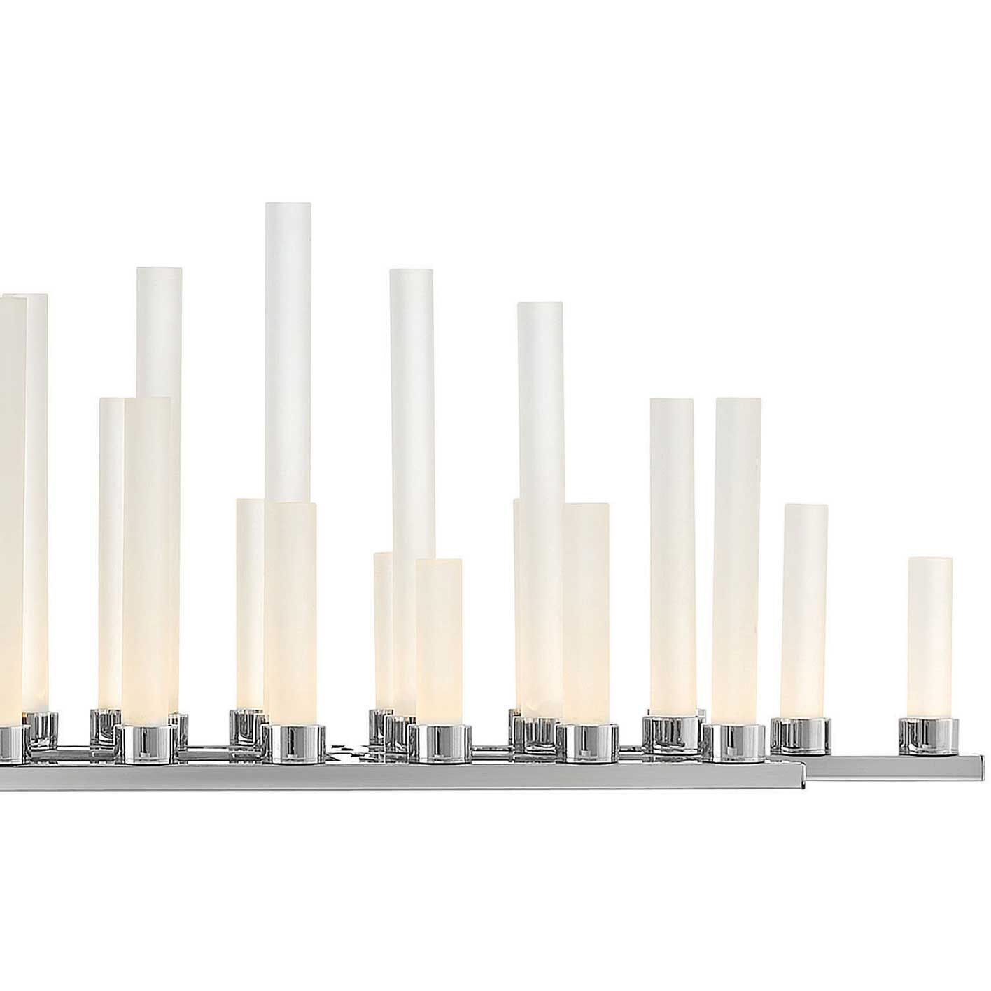 Trinity LED 48 inch Polished Nickel Chandelier Ceiling Light, Linear & Oval