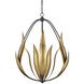 Endymion 1 Light 26 inch Aged Steel and Brass Chandelier Ceiling Light