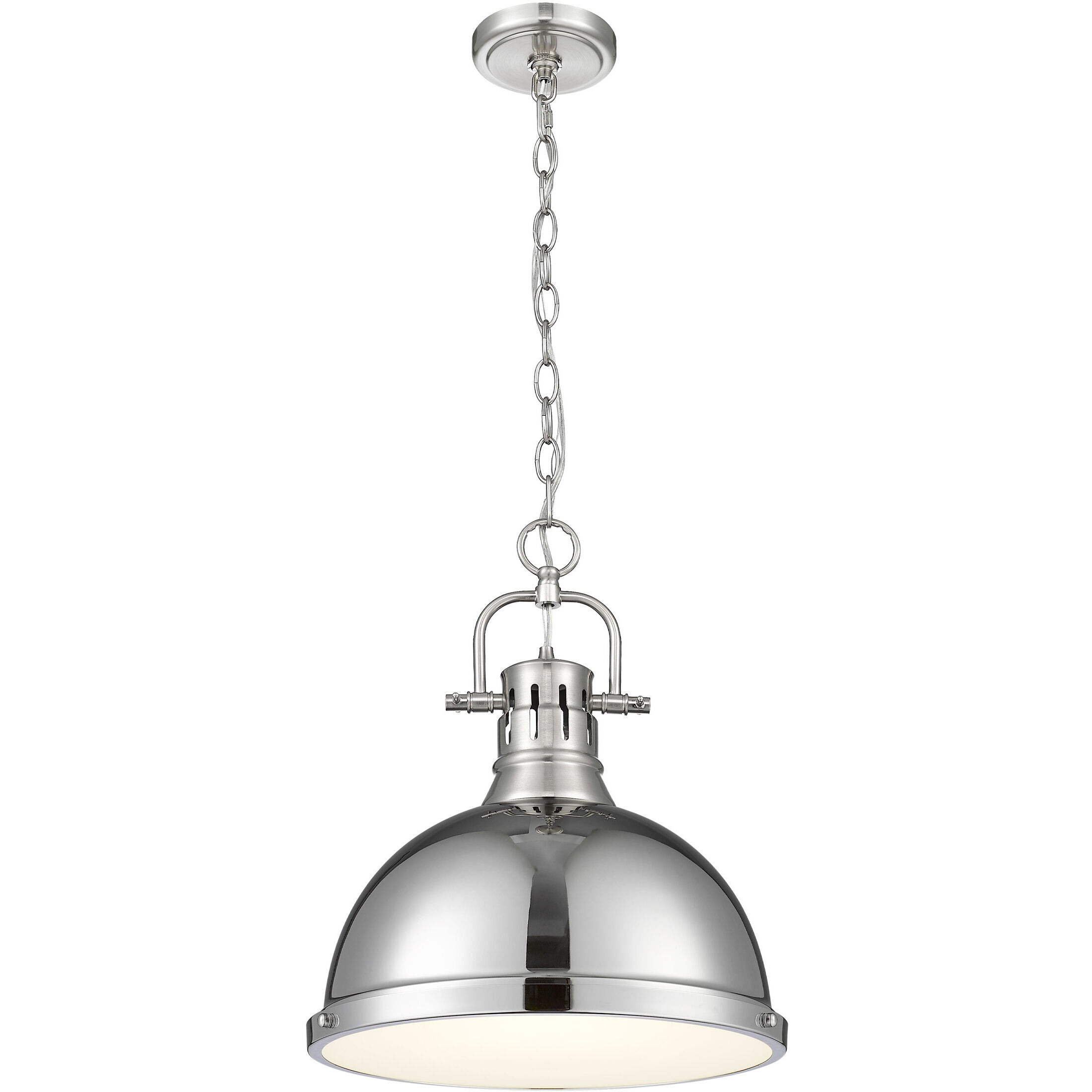 Yep Duncan 1 Light 14 inch Pewter Pendant Ceiling Light in Chrome, Large