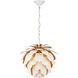 Chapman & Myers Cynara 1 Light 16.75 inch White and Gild Chandelier Ceiling Light in White with Gild, Small