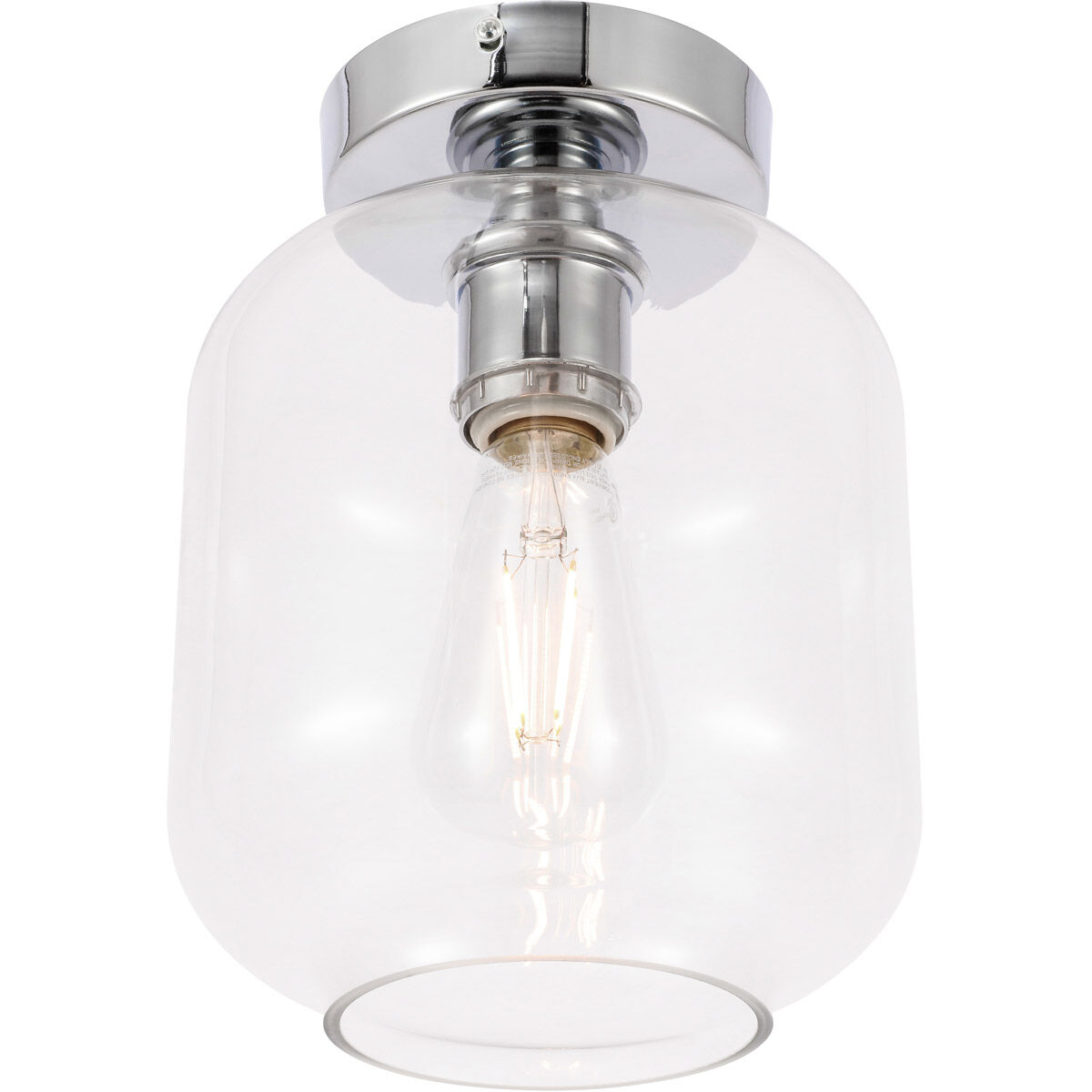 Collier 1 Light 7 inch Chrome Flush Mount Ceiling Light