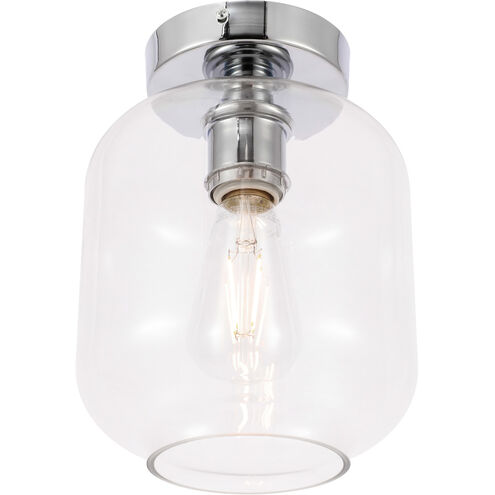 Collier 1 Light 7 inch Chrome Flush Mount Ceiling Light