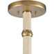 Neville 4 Light 20 inch Natural Brass and Bleached White Wood Semi Flush Mount Ceiling Light