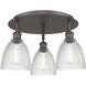 Castile 3 Light 17.75 inch Oil Rubbed Bronze Flush Mount Ceiling Light in Clear