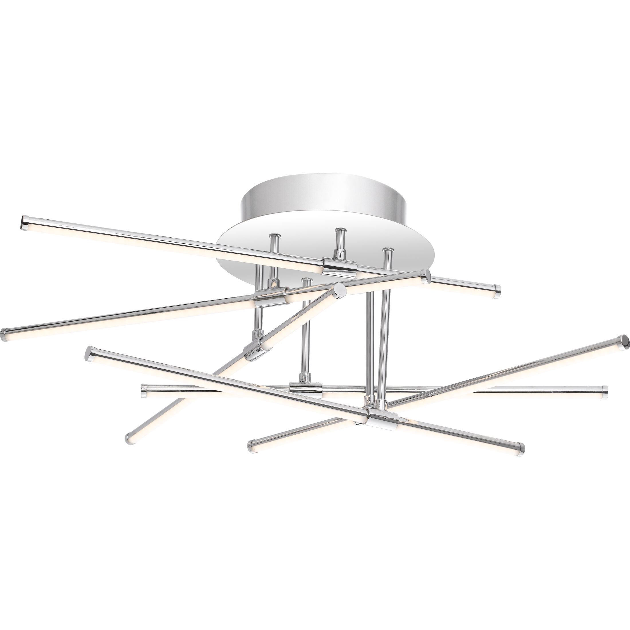 Lightshow LED 22 inch Polished Chrome Semi-Flush Mount Ceiling Light