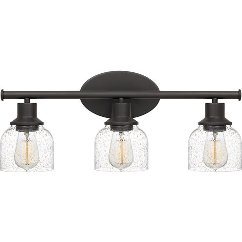 Caverly 3 Light 22.25 inch Bronze Bath Light Wall Light