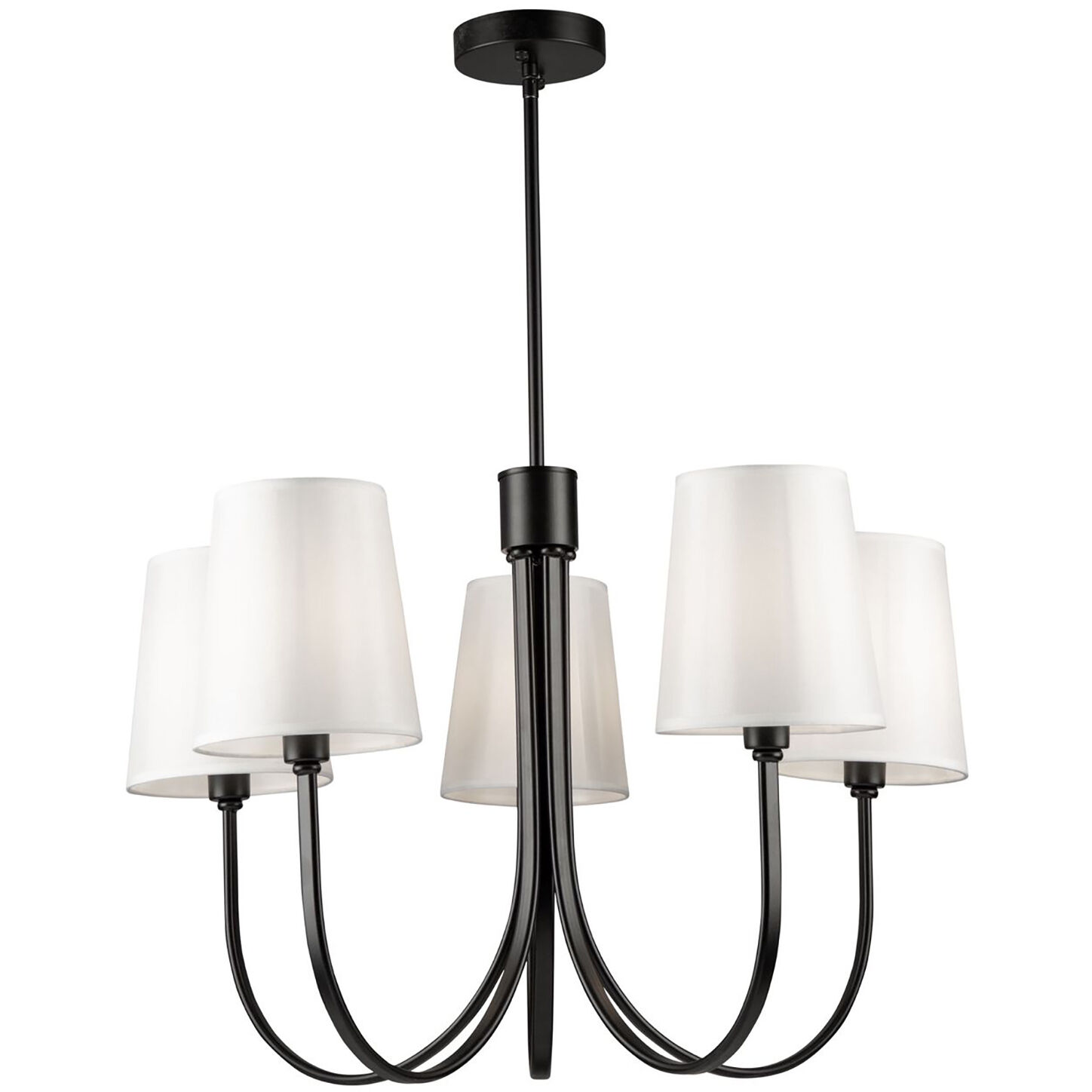 Rhythm LED 27.6 inch Black Chandelier Ceiling Light