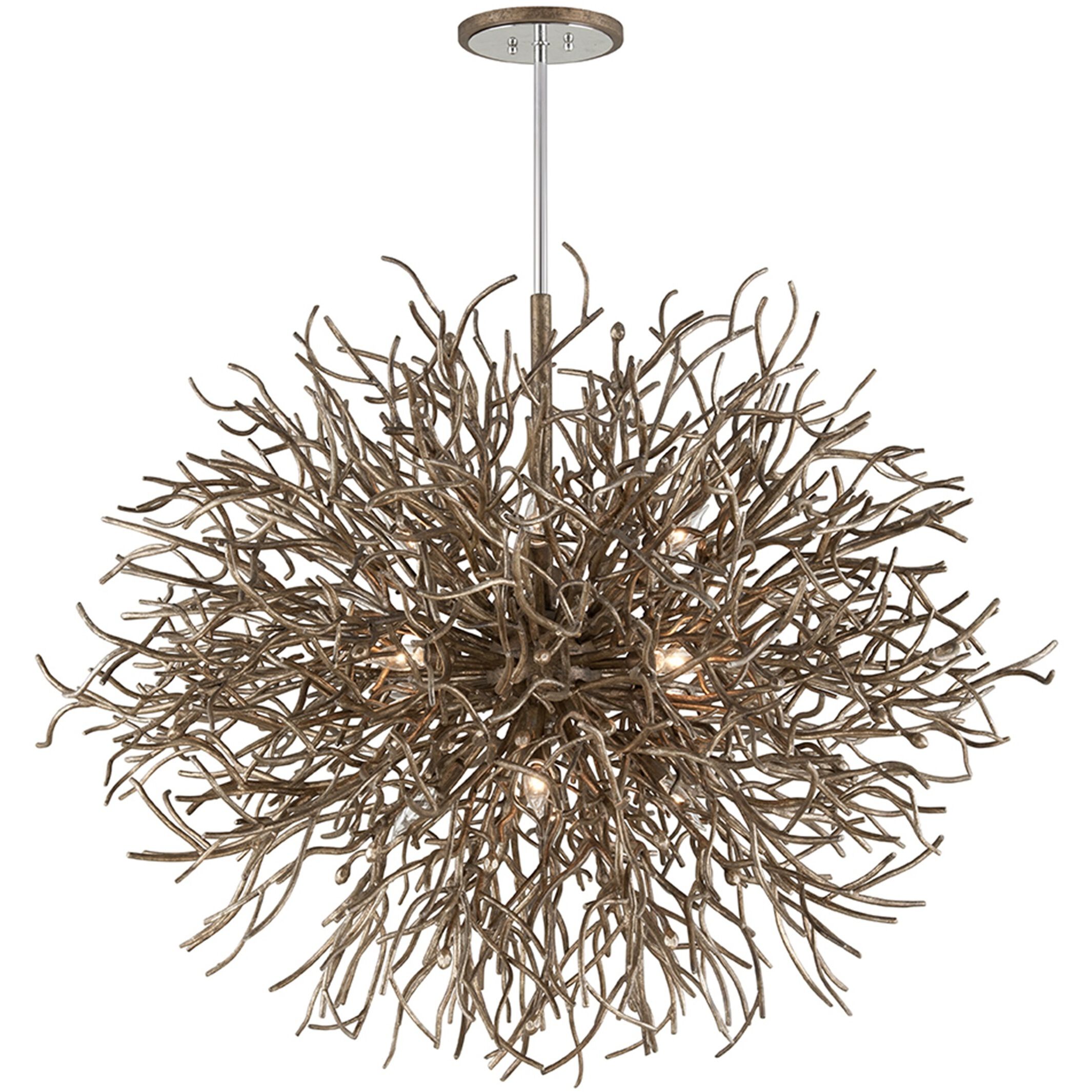 Sierra 12 Light 50 inch Distressed Bronze Chandelier Ceiling Light