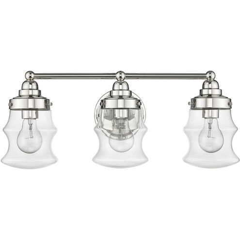 Keal 3 Light 22 inch Polished Nickel Vanity Light Wall Light