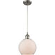 Ballston Farmhouse Chicken Wire 1 Light 8 inch Brushed Satin Nickel Mini Pendant Ceiling Light, Ballston
