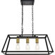 Resolute 3 Light 25 inch Brass and Black Pendant Ceiling Light