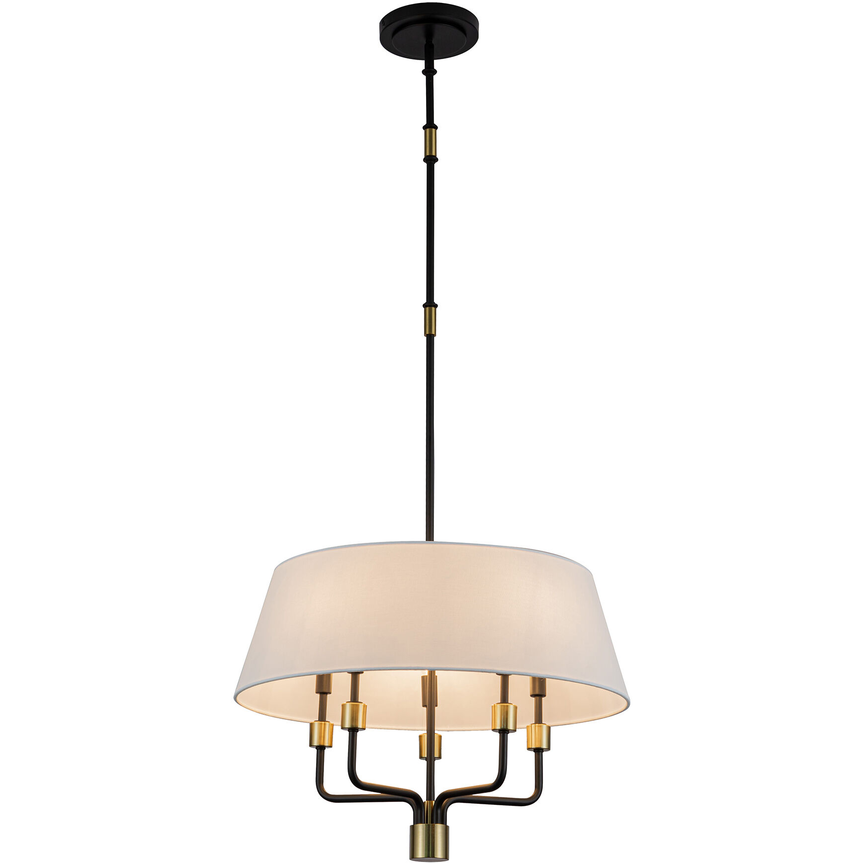 Providence 5 Light 24 inch Black and Brushed Brass Pendant Ceiling Light