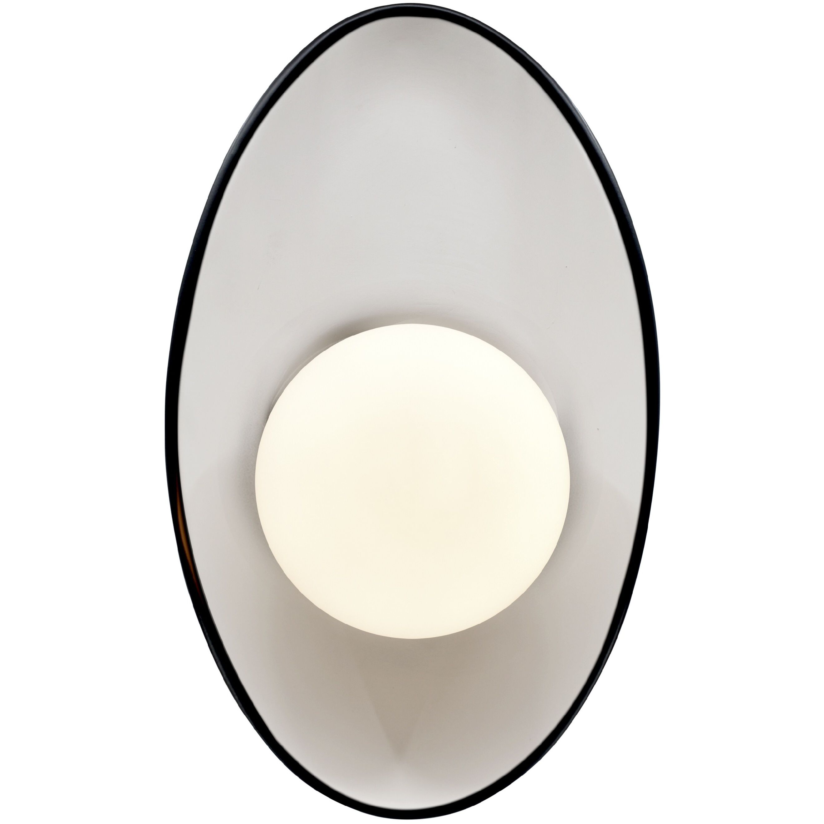Ambiance LED 7.5 inch Gloss Black and Matte White Wall Sconce Wall Light